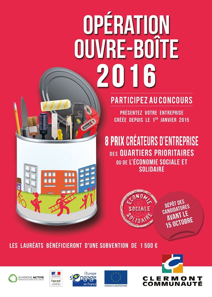 Lancement du concours Ouvre ta boîte - Entreprendre en ESS ou dans les quartiers - Clermont-Ferrand